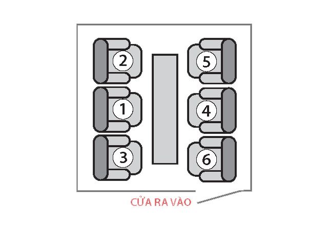 Phòng tiếp khách có sô-pha đơn Phòng tiếp khách có sô-pha đơn